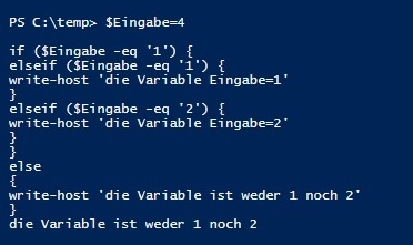Preview PowerShell if else und switch